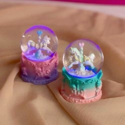 Toptan Mini Boy Işıklı Unicorn Kar Küresi Toptan Mini Boy Işıklı Unicorn Kar Küresi