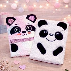 Toptan Panda Tasarımlı Peluş Defter