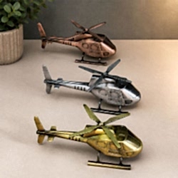Toptan Dekoratif Metal Helikopter 