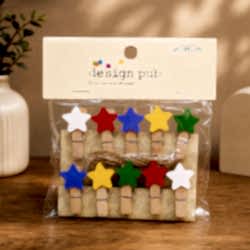 Toptan Yıldız Tasarımlı Mini Fotoğraf Mandalları Toptan Yıldız Tasarımlı Mini Fotoğraf Mandalları