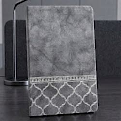 Toptan Desenli Gri Deri Defter
