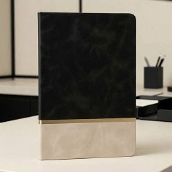 Toptan Siyah Çizgili Deri Defter