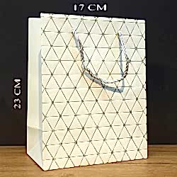 Toptan Beyaz Desenli Küçük Boy Hediye Çantası