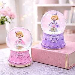 Toptan Orta Boy Işıklı Ve Müzikli Prenses Figürlü Kar Küresi Toptan Orta Boy Işıklı Ve Müzikli Prenses Figürlü Kar Küresi
