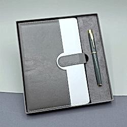 Toptan Kutulu Deri Defter Roller Kalem Set