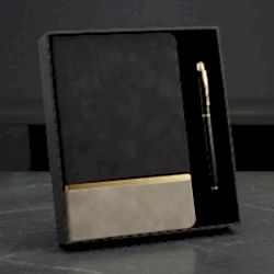 Toptan Defter Ve Kalem Kutulu Siyah Set