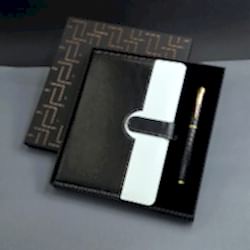 Toptan Siyah Beyaz Tarihsiz Ajanda Defter Kalem Seti