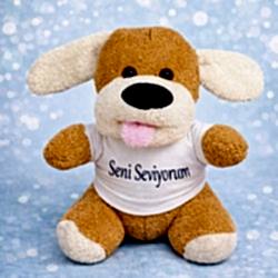 Toptan Seni Seviyorum Tişörtlü Sevimli Peluş Oyuncak Köpek Toptan Seni Seviyorum Tişörtlü Sevimli Peluş Oyuncak Köpek