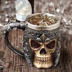 Toptan 3D Tasarımlı Kurukafa Kupa Bardak