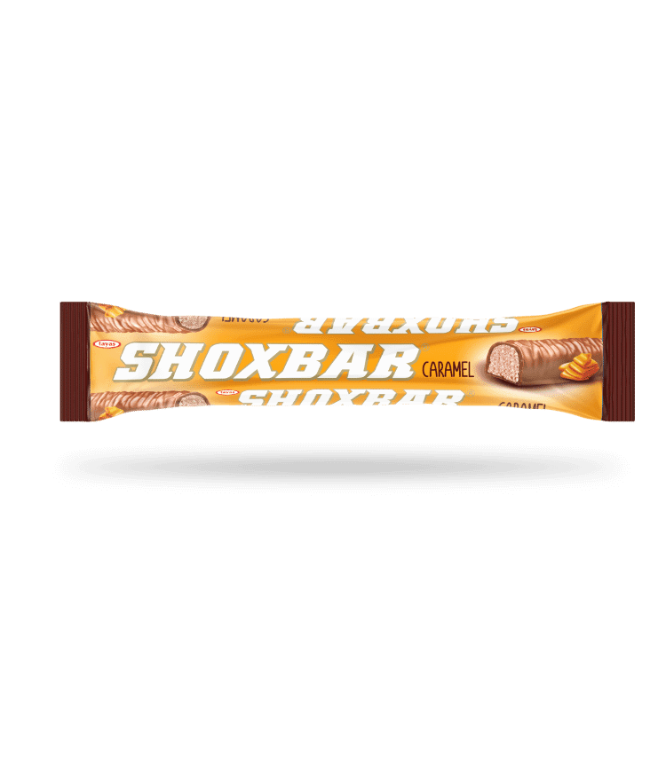 Shoxbar - Kakao Kaplamalı Karamel Aromalı Kakaolu Nuga Bar