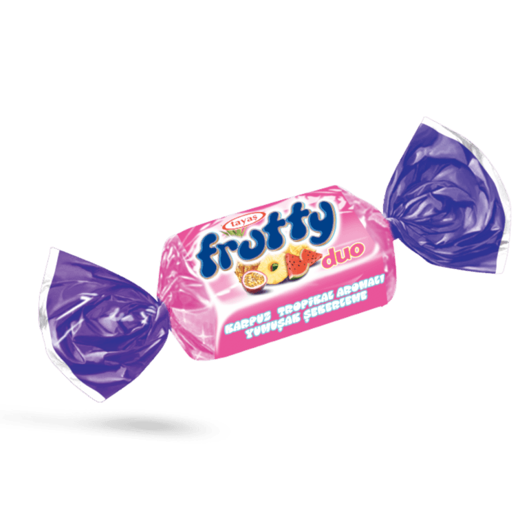 Frutty Duo - Karpuz,Tropikal Aromalı Yumuşak Şeker