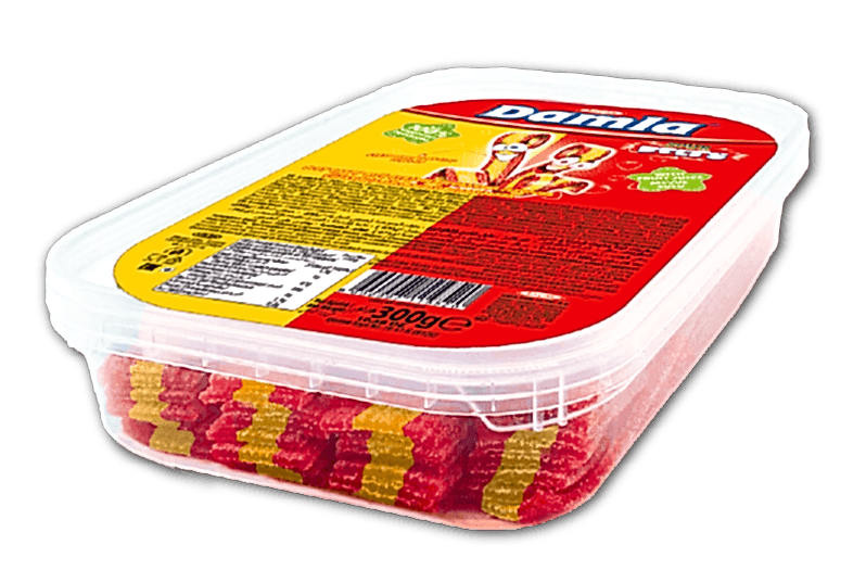 Damla Sour Belts - Muz & Çilek Aromalı Yumuşak Şeker